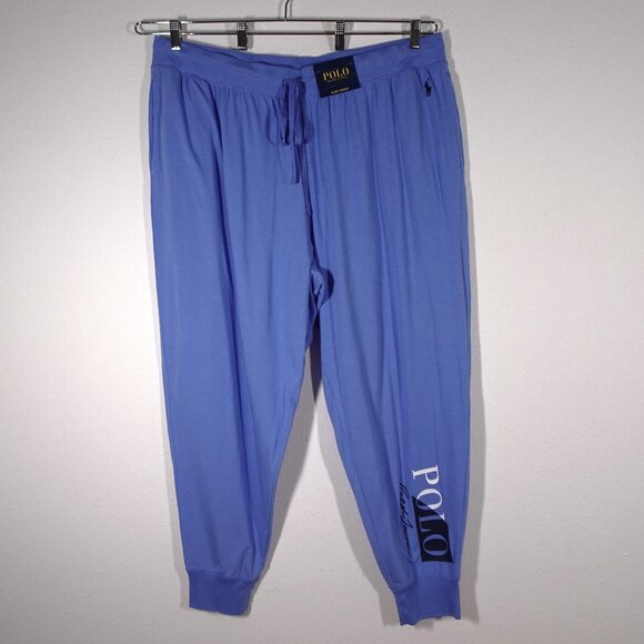Polo Ralph Lauren Pajama Pants Men's 4X Blue Sleep Jogger Pockets Lounge Wear - Picture 1 of 11
